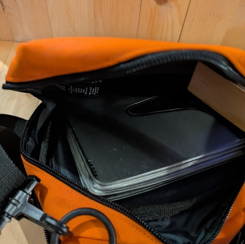 GAP Orange and Black Men's Bag CD holder